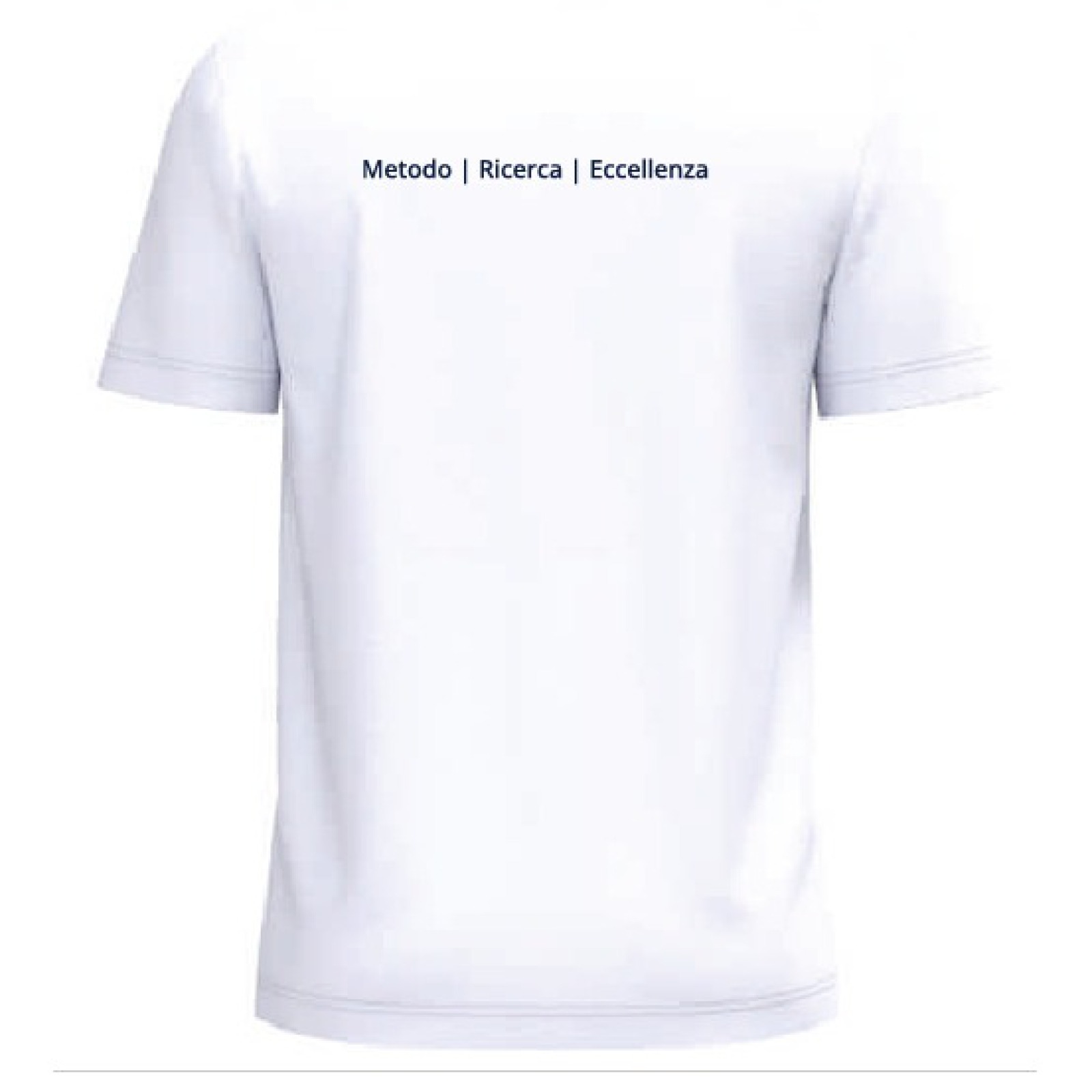 T-shirt uomo bianca, vista posteriore