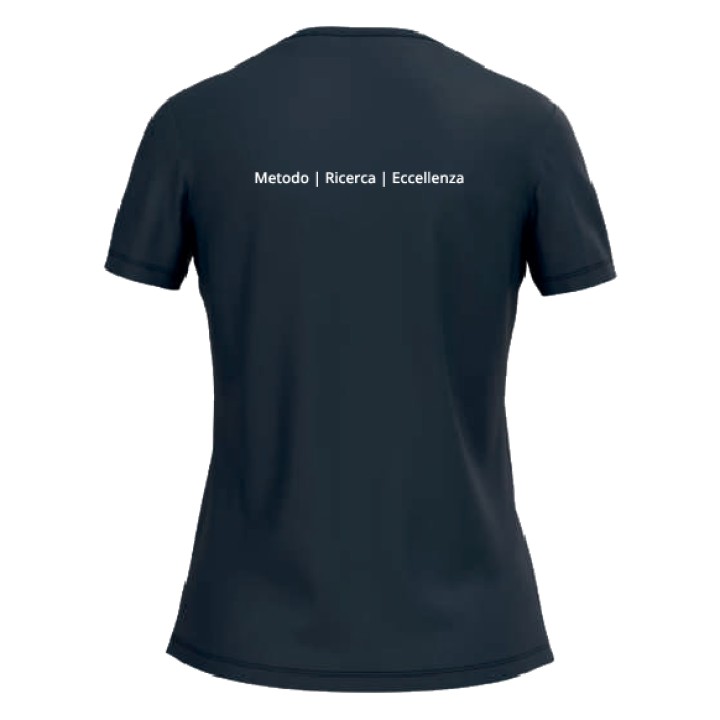 T-shirt donna blu navy, vista posteriore