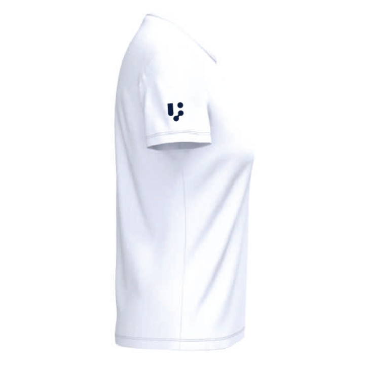 T-shirt donna bianca, vista laterale