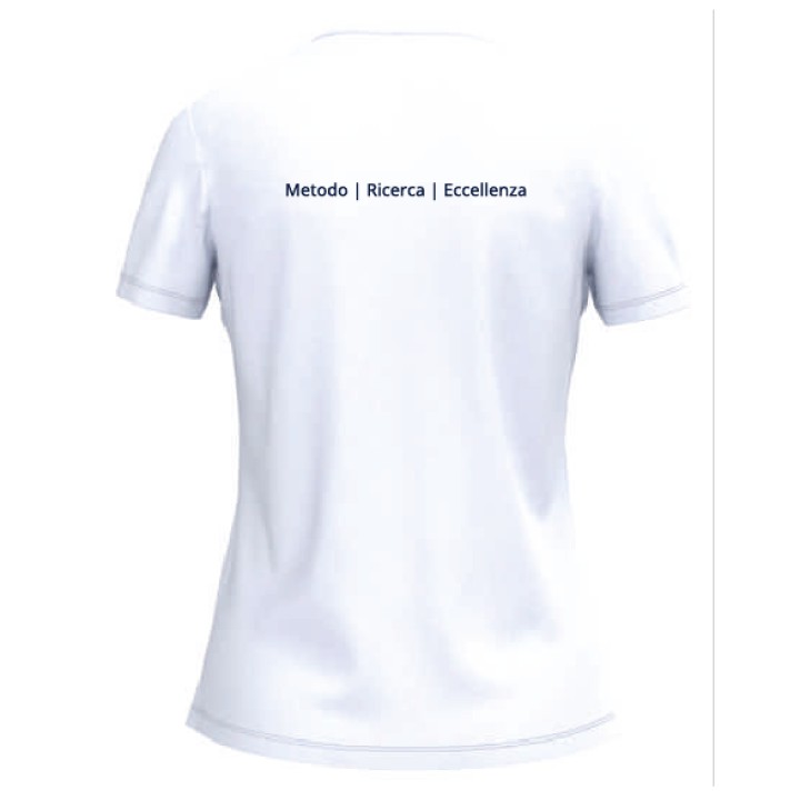 T-shirt donna bianca, vista posteriore
