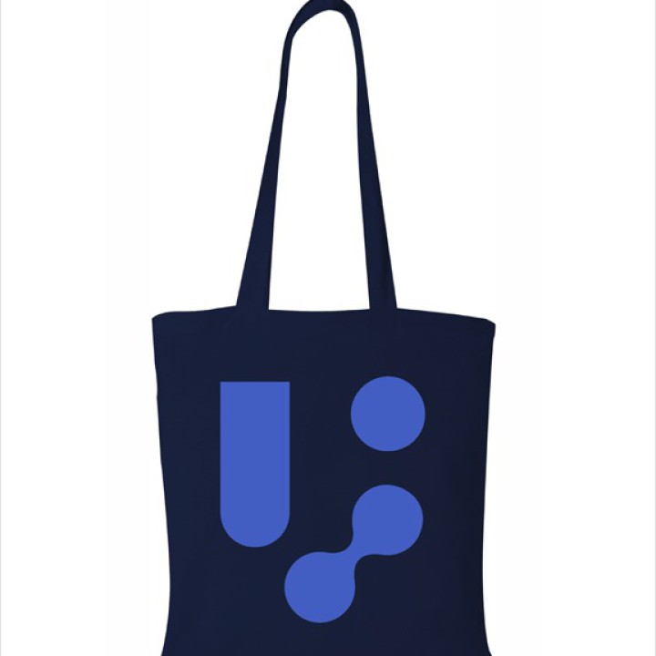 Shopper in cotone blu navy, vista posteriore