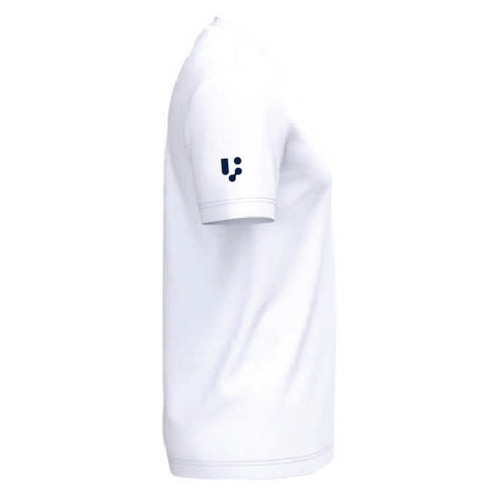 T-shirt uomo bianca, vista laterale