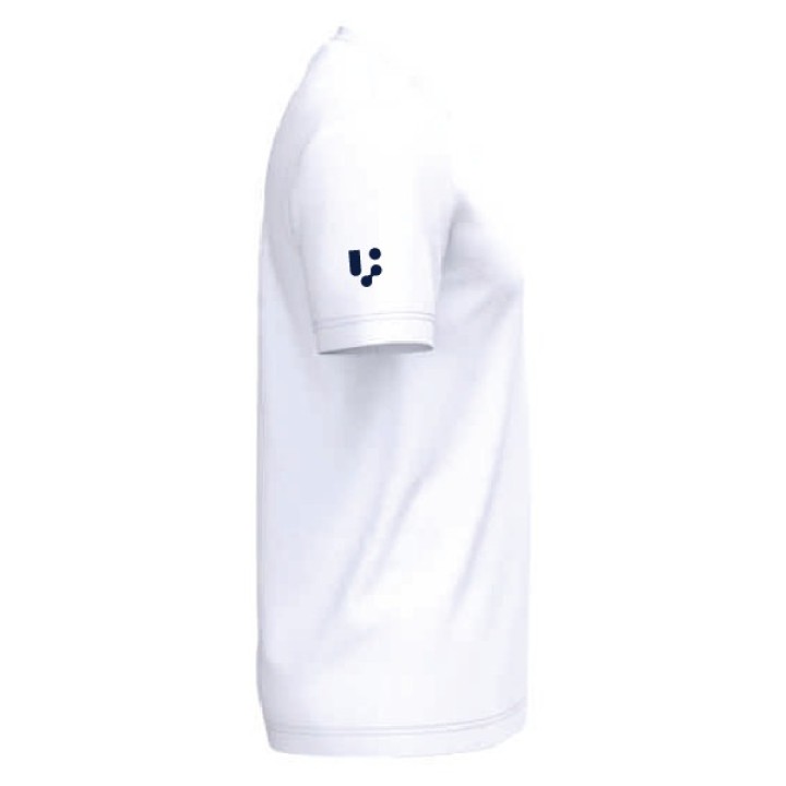 T-shirt uomo bianca, vista laterale